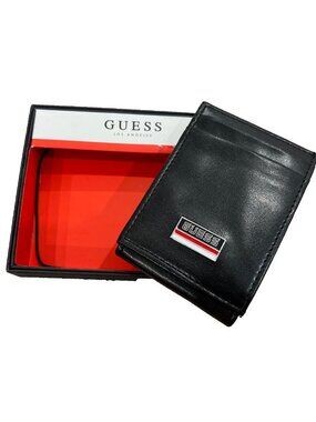 GUESS Magnetic Card Holder BiFold Wallet Black
